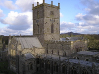 St David's Cathedral 8am on a cold St David's Day morning